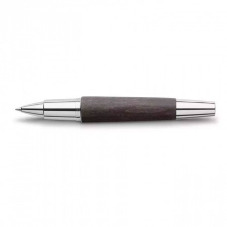 E-Motion Wood Rollerball Pen with Chrome Metal Grip, Black